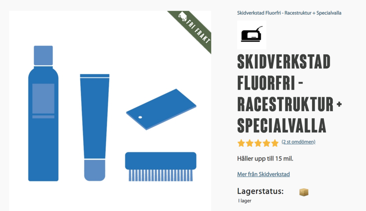 Skidverkstad Fluorfri - Racestruktur + Specialvalla